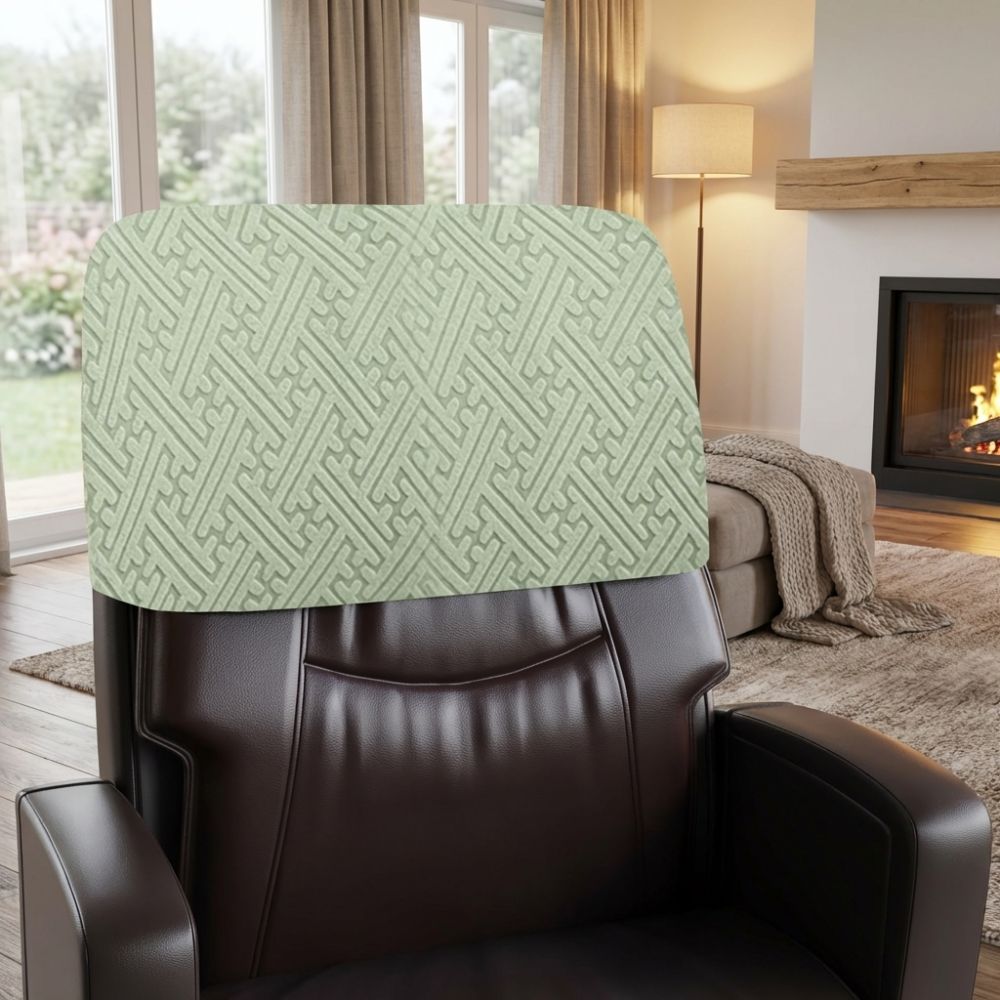 Dust-proof Chair Head Cover Stretchable Hand Washable Chair Back Protection Comfortable Thickened Elastic Chair Cover
