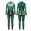 Women Tight-fitting Onesie Sexy Digital Printing Jumpsuit Adult Halloween Christmas School Carnival Party Stage Cosplay Costumes