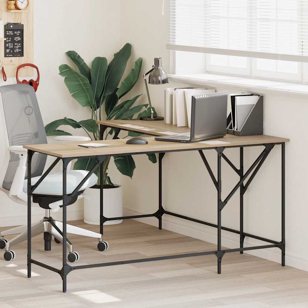 Desk Sonoma Oak 149x149x75 cm Particleboard