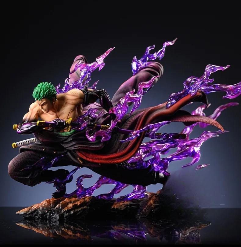 One Piece Zoro Figure Cool Large Anime Statue Collectible Model Ornament Roronoa Zoro Teenager Gift