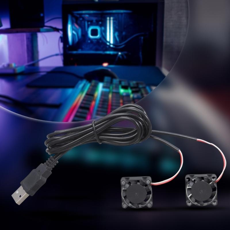 Fast Speed 10200RPM DC5V Cooling Fan With USB Cable For Computer Case 3D Printer Small Electronics Cooling