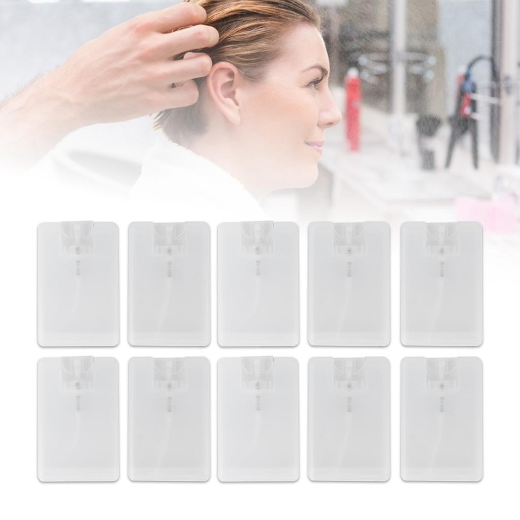 10pcs 20ml Cardcase Perfume Spray Bottles Credit Card Fine Mist Spray Bottle Empty Flat Atomizer Pump