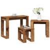 VidaXL Nesting Tables 3 Pcs Old Wood Engineered Wood, Nesting Support, Set of Nesting Tables, Coffee Table 856678