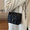 Premium Chain Small Bag Women's 2025 New Fashionable and Simple Small Square Bag Small Fragrant Wind Rhombus Shoulder Messenger Bag