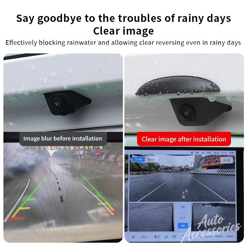 CQO1 Car Reverse Camera Rain Cover ABS Rain-Proof Shade Cover For Mercedes Benz AMG C200 W108 W124 W126 W140 W168 W169 W176 Sticker