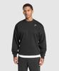 Gymshark Крупный гребень Crew черный A2c3j Bb2j