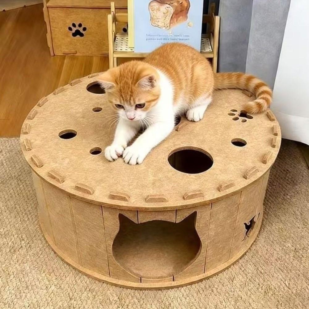 Non-Shedding Felt Cat Bed Felt Semi-Enclosed Cat Nest New Scratching Post Small Animals
