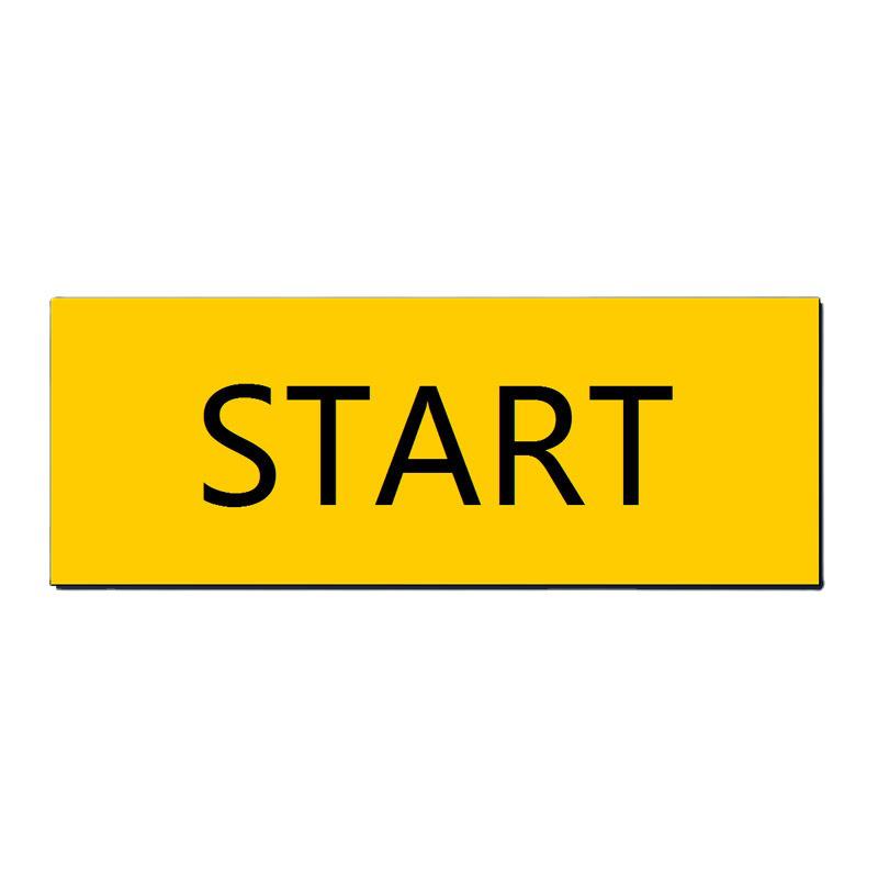 START English Mechanical Safety Warning Label - Waterproof PVC Sticker, 40×15MM