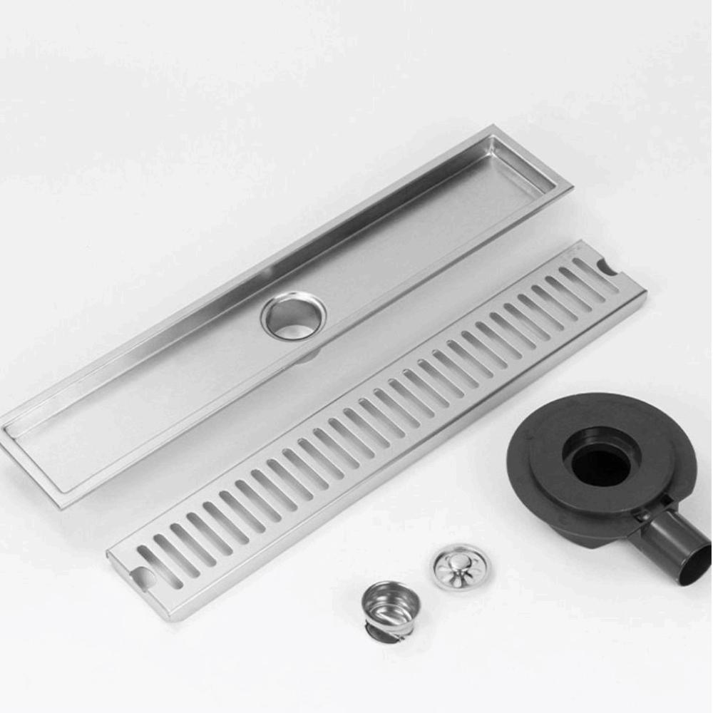with Sliding Connector Tile Insert Side Outlet Floor Drain Hotel Restroom Renovation
