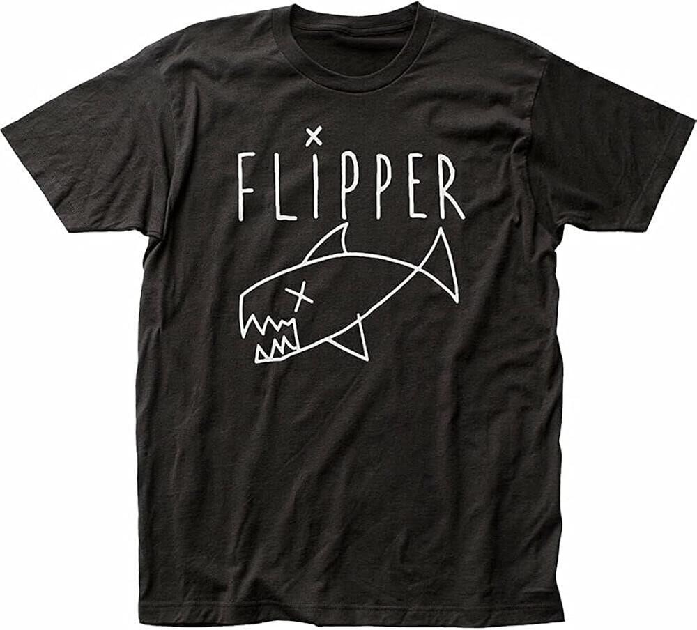 НОВИНКА Футболка с логотипом Flipper band Classic, короткий рукав, черная, все размеры AG2589, унисекс