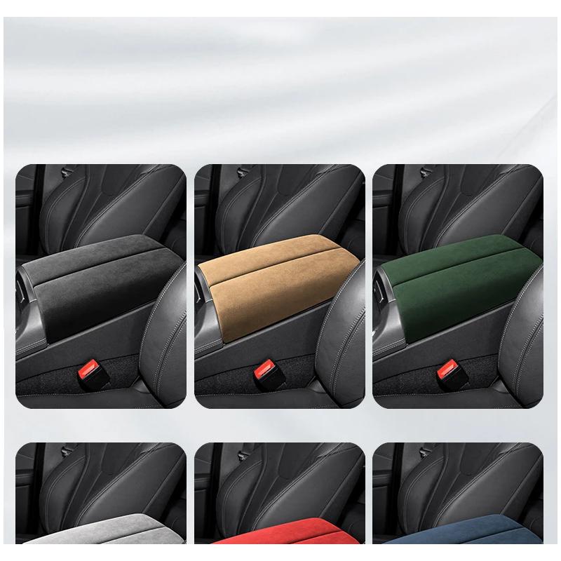 Car Alcan tara Armrest Box Lid Panel Cover Alcan tara Suede For BMW X5 G05 G18 X6 G06 X7 G07 X5M X6M 2019 2020 2021 2022 2023
