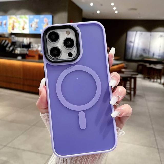 Матовый чехол для телефона с магнитной беспроводной зарядкой для Iphone 14 13 12 11 Pro Max 14pro Max, противоударный бампер, прозрачная силиконовая задняя крышка