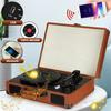 3-IN-1 For 33/45/78RPM Record Music Player Vinyl Record Player Turntable Speakers Vintage Phonograph Record Player Stereo Sound