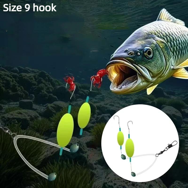 Anti Bottom Double Hook Fishing Rig Auto Reverse Design High Catch Rate Cost Effective for Bulk Fishing Gear Purchasers