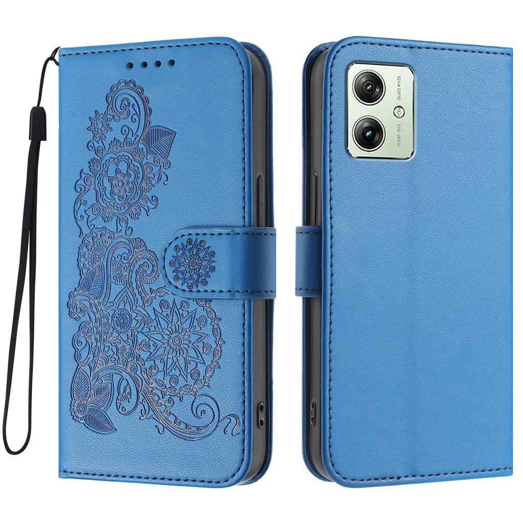 For Motorola Moto G54 Power 5G Phone Cases Mandala Flower Leather Wallet Mobile Cover with Strap