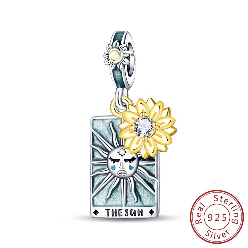 Новые Медные Шармы Подвески Солнце Луна Звезды Магия Таро Шармы Подходят для Оригинальных Браслетов Женские Изысканные Ювелирные Изделия Подарки