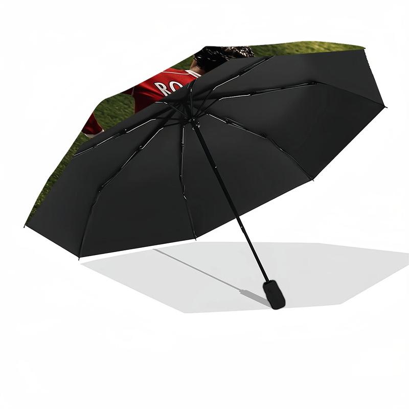 Ronaldo's Solitude Pitch Compact Travel Automatic Umbrella Compact & Durable 8-Rib Design Compact Design Durable Everyday Carry Umbrella