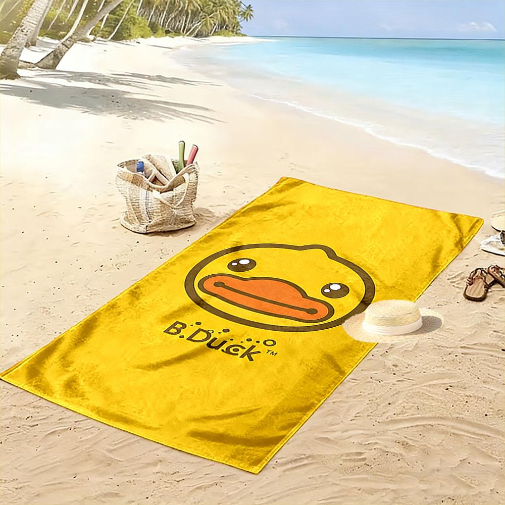 Yellow B.Duck Print Beach Towel Beach Towel Quick-drying for Travel Outdoor Sports Jogging Beach and Swimming