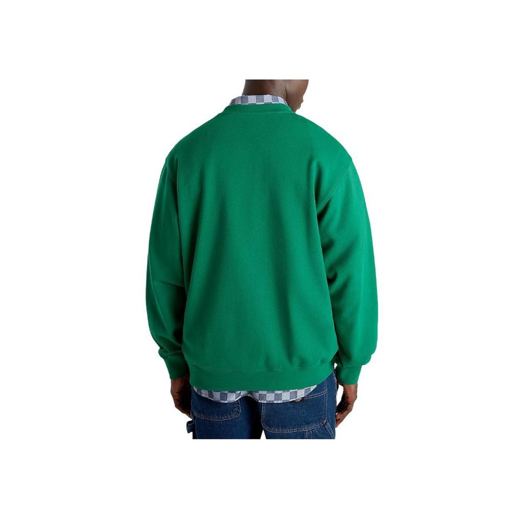 Vans Оригинальные стандарты свободного кроя с круглым вырезом и надписью College Sweatshirt Мужская толстовка зеленая VN000HP7J5F