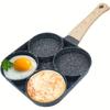 Medical Stone Four-hole Omelette Pot Household Non-stick Flats-bottomed Egg Dumpling Pot Breakfast Egg Burger Frying Pan