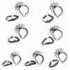 Ruffles Hairband Necklace Set Black Spider Web Hairband Funny Halloween Headband  Party
