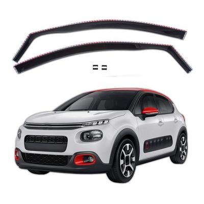 Дефлекторы окон - - Citroen C3 MK3 - Тонированные - Простая установка - Усиленный акрил