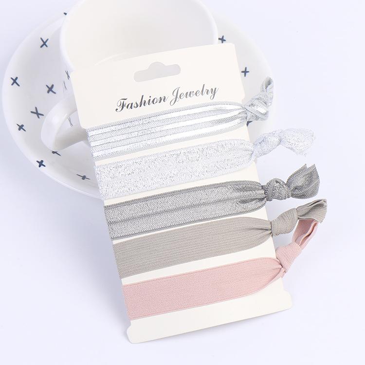 Korean Stylish Sweet Hair Bands Girls Knotted Elastic Soft Fabric Hair Tie Beach Tree Flower Fruit Heart Dotted Hair Ornament Gi