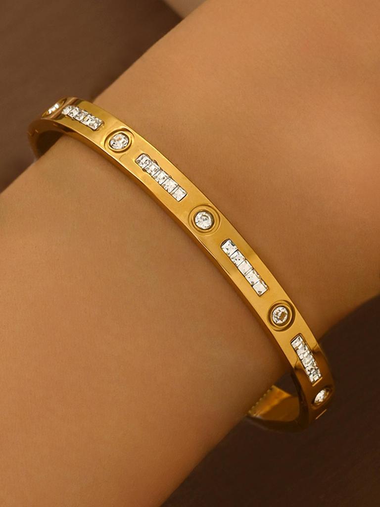 Браслет-гвоздь с бриллиантами из титановой стали - Женская минималистичная мода, Горячо продаваемые женские аксессуары