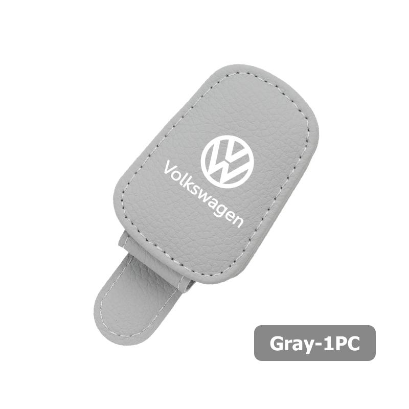 Valve Stems Caps Car Mounted Sun Visor Glasses Clip Leather Eyeglasses Storage For Volkswagen VW Golf 4 5 6 7 Polo Jetta Sagitar ze1