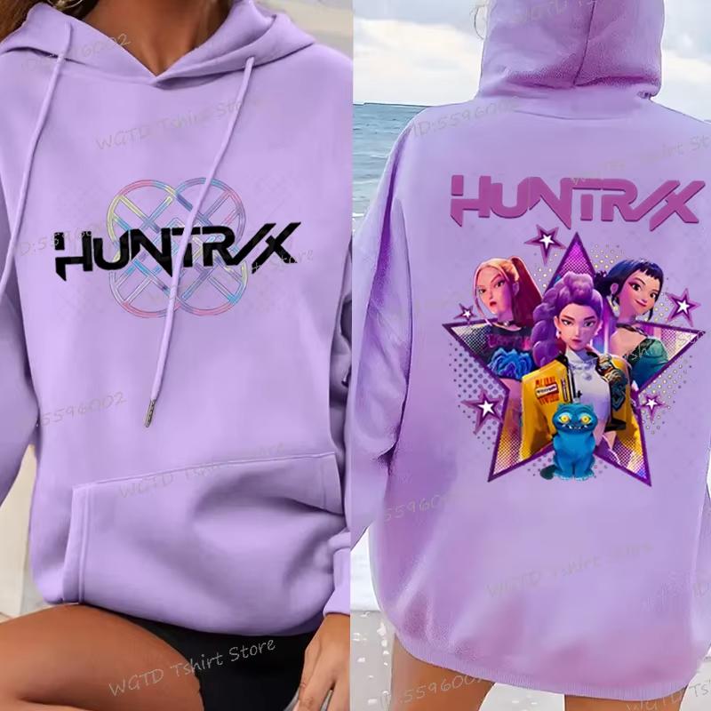 Новые K-Pop Охотники на демонов Толстовка с капюшоном Горячий принт из фильма Мода Женщины Мужчины Повседневные толстовки Свитшот K-Pop Мультяшные наряды для девушек Подарки