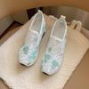 Summer Muffin Platform Casual Shoes Embroidered  Women's Shoes