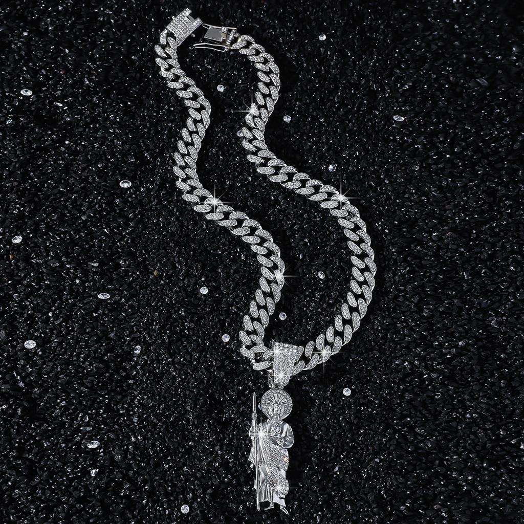 Полный бриллиантов европейский и американский портрет кубинский кулон на цепочке, ожерелье творческой личности в стиле хип-хоп