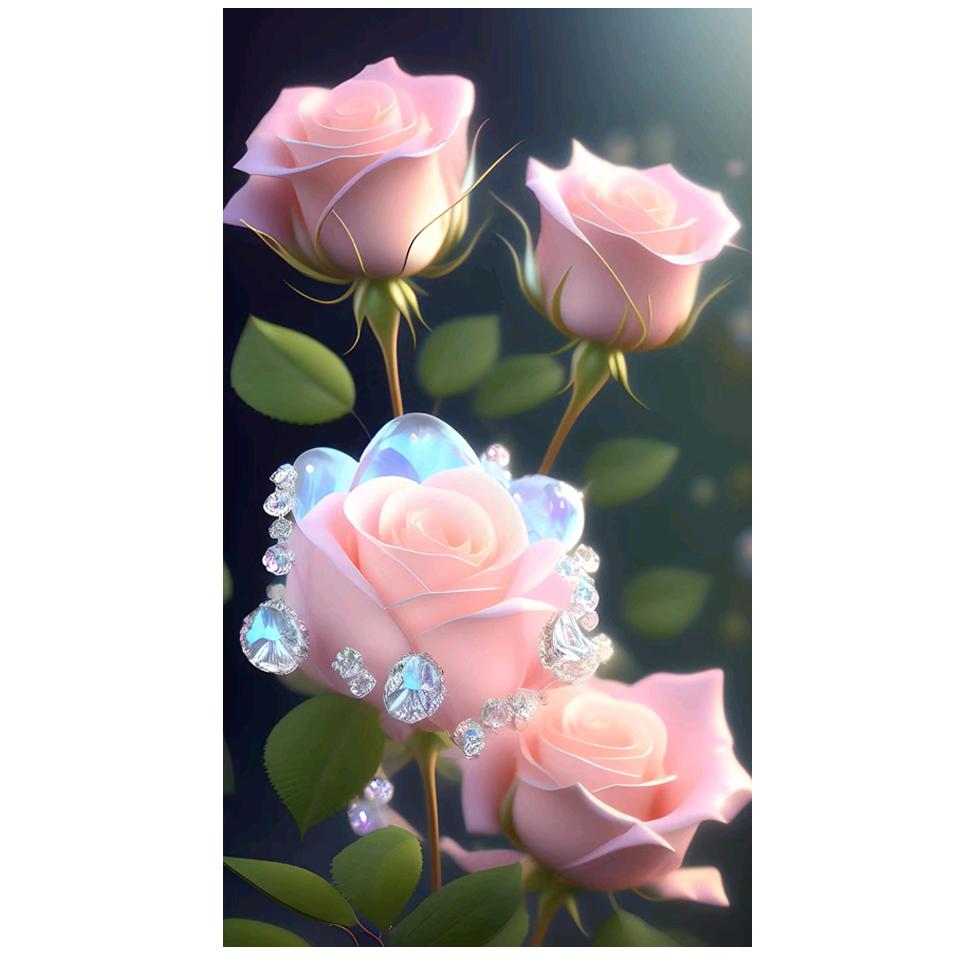 Красочная роза 5D алмазная живопись картина полная квадратная круглая мозаика со стразами цветы вышивка крестиком Diy Настенный декор вышивка