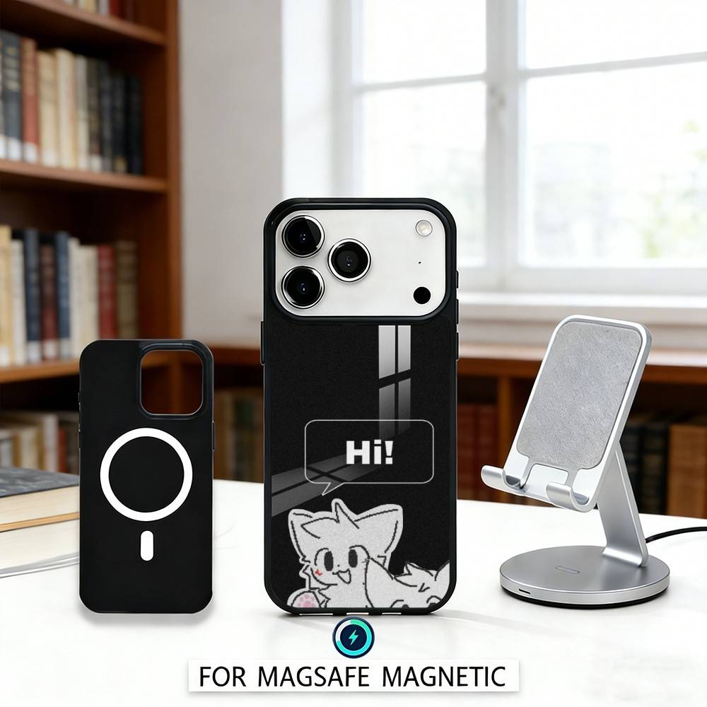 1 шт. Милый чехол для телефона B-Boykisser для iPhone 17, 16, 15, 14, 13, 12, Pro, Max Для Magsafe Магнитной Беспроводной Зарядки