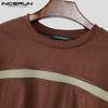 INCERUN Men Short Sleeve Hollow Patchwork Zip-up Casual Loose T-shirts