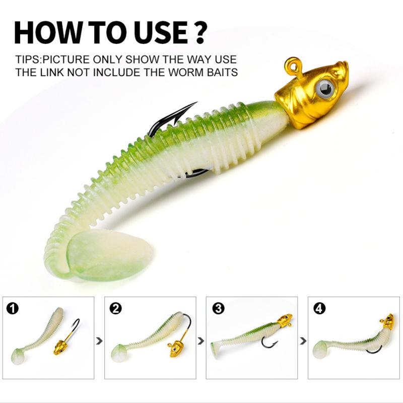 CANXING 5 шт. крючки с джиг-головкой, крючки для приманки 3,5 г, 5 г, 7 г, рыболовные крючки, мягкая приманка, Невисящие нижние рыболовные крючки