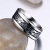 Модные серебристые титановые мужские кольца с драконом, обручальное кольцо из нержавеющей стали