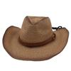 Шляпа Летняя Пляжная Соломенная Шляпа Мужская Этническая Дышащая Полосатая Шляпа Западного Ковбоя
