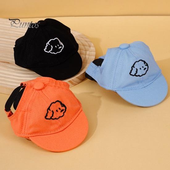Защитная шляпа от солнца для собак с отверстиями для ушей Бейсбольная кепка для собак Холщовая шляпа для домашних животных Кепка с козырьком для домашних животных для фотографий Косплей вечеринок