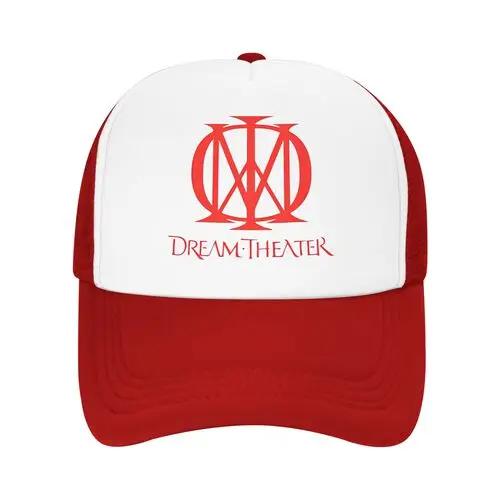 Black Dream Theater Logo Mesh Baseball Cap Unisex Fashion Hat Hat Adjustable Polyester Trucker Cap Wholesale New Trucker Caps