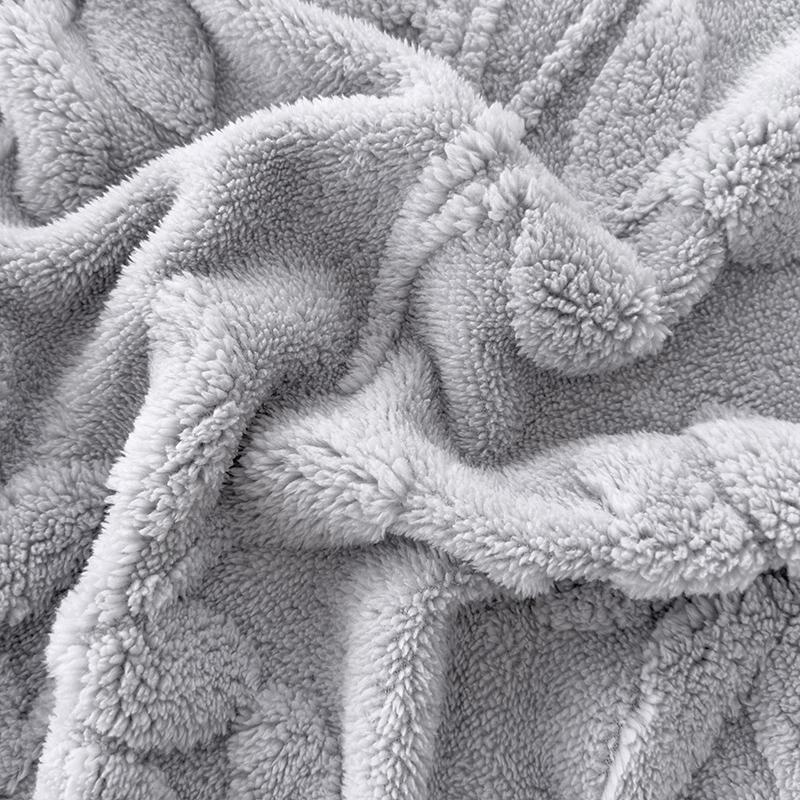 2024 Новое бархатное однотонное жаккардовое многофункциональное одеяло Fortune Tree Tafu для офиса