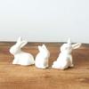 1/3 шт. Керамическое украшение в форме белого кролика, украшение для рабочего стола, керамические поделки, креатив