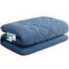 Extra-thick 10cm Five-layer Single-size Futon Mattress Pad with TEIJIN Mighty Top Filling. Antibacterial, Odor-resistant, Mildew-resistant, Dust Mite-