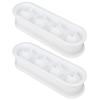 2Pcs 4 Grids Food Grade Ice Cubes Mold Whiskey Ice Ball Making Mold Tray for Home Bar