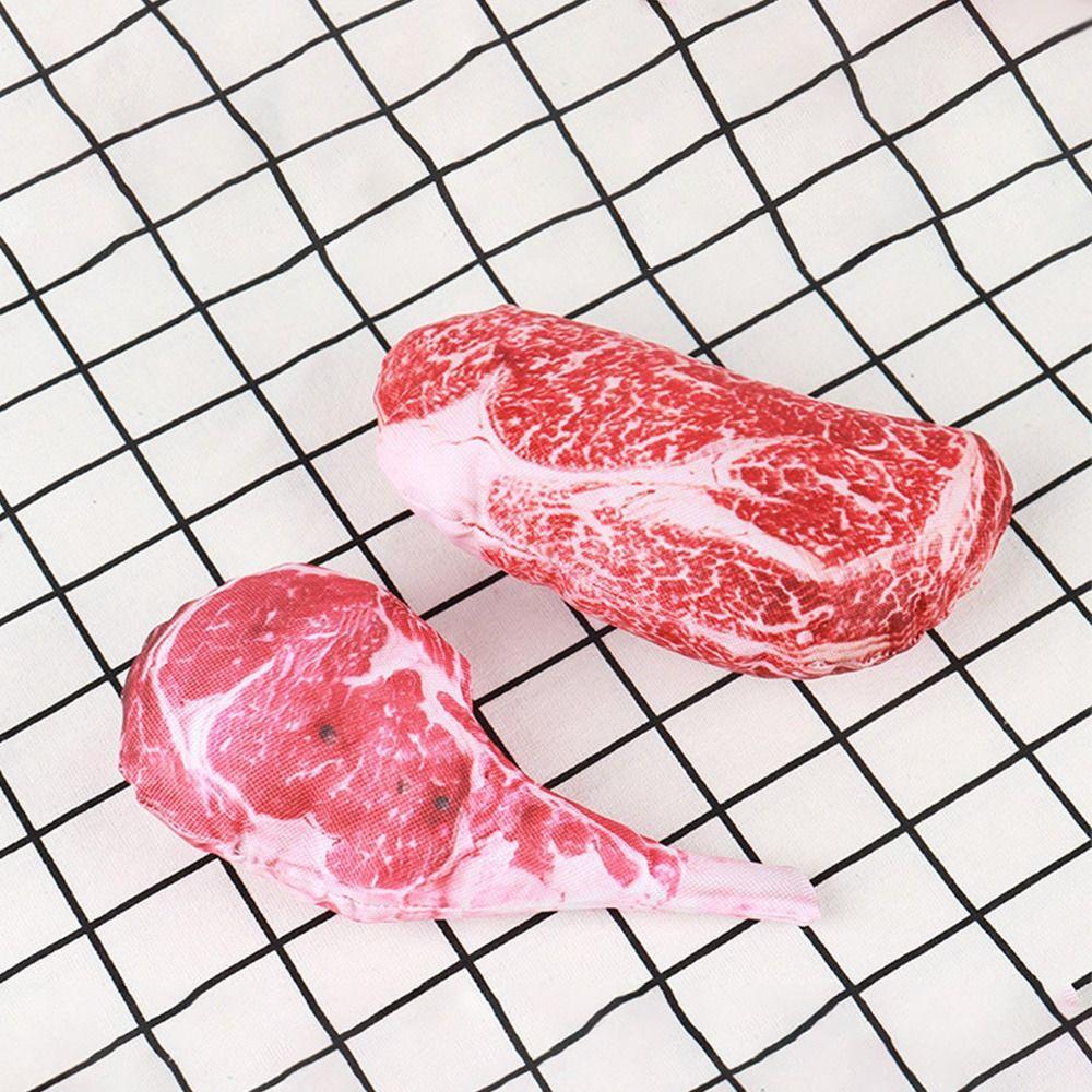 Cleaning Chew Puppy Training Steak Shape Dogs Toy Beef Flavor Simulation Squeaky Bone Pet Molar Toy