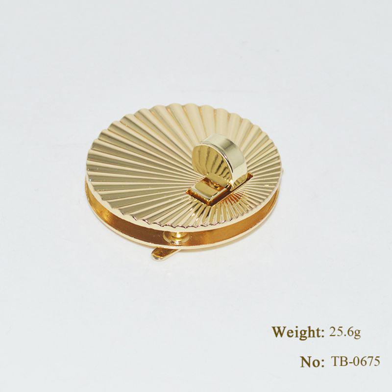 Fan Shell Shape Clasp Lock Metal Hardware For DIY Handbag Shoulder Bag Purse