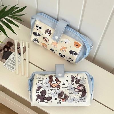 1 шт. Kawaii Puppy Series пенал для студенток, модная креативная сумка-карандаш для собак с героями мультфильмов, сумка для канцелярских принадлежностей большой емкости