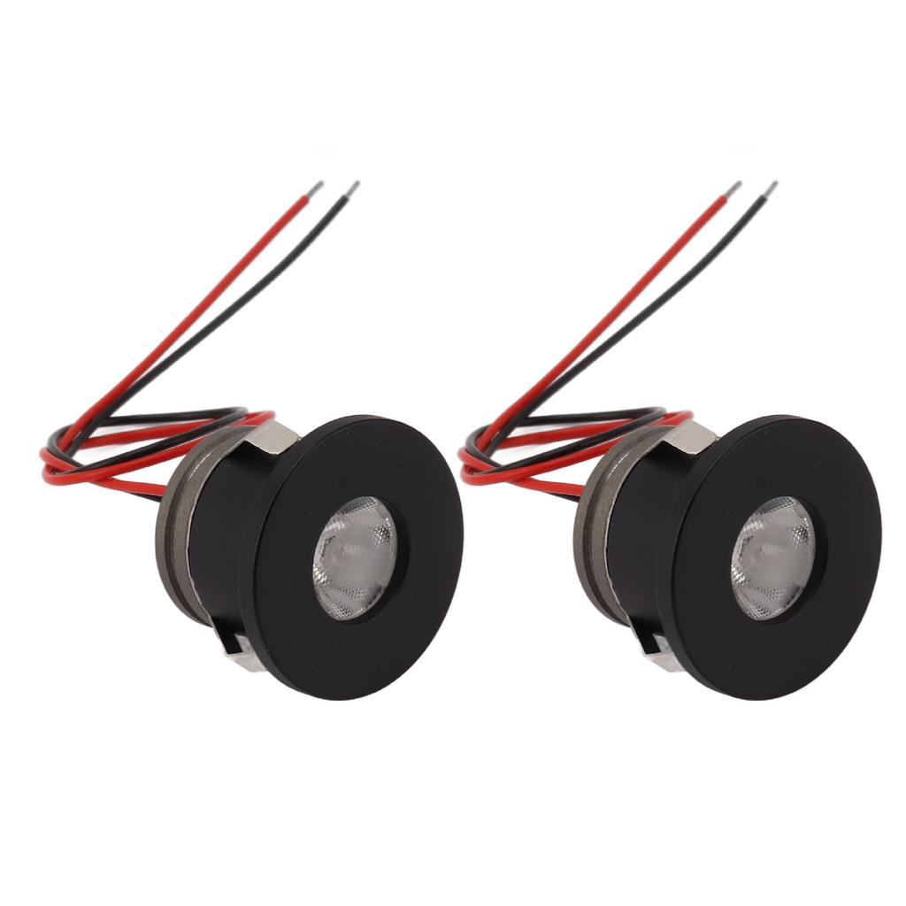 2PCS Recessed Mini LED Spotlight 15 Degrees 1 Watt 80LM Small LED Spotlight for Jewelry Showcase
