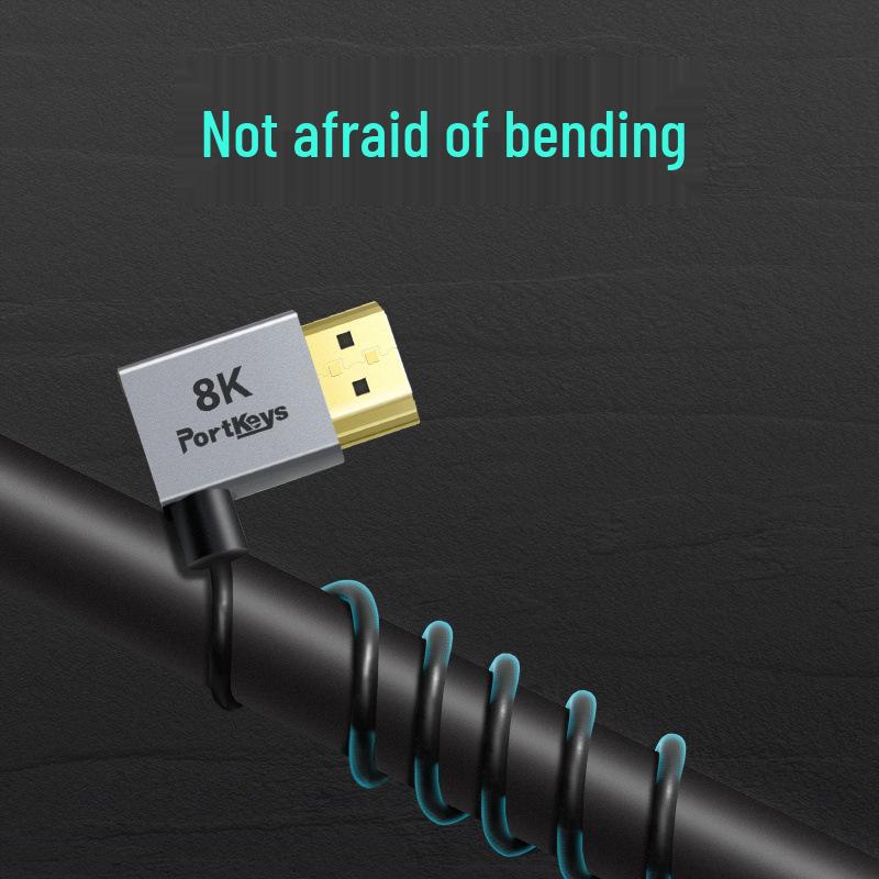Сверхтонкий HDMI-кабель для камеры Aiken Version 2.1 8K - 8-портовый, Низкая задержка, Мягкое соединение