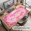 Cat Theme Customized Mouse Pad Personalized Print Name Text Desk Mat For Home Office Table Decor